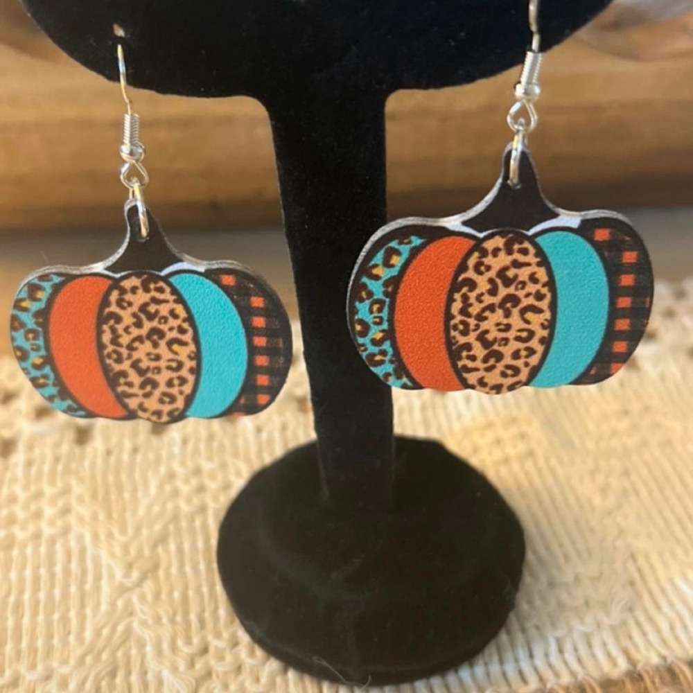 Fall pumpkin earrings